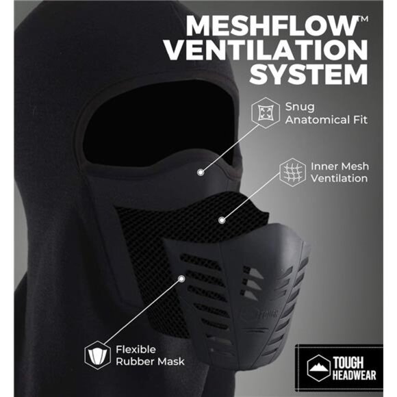 Balaclava Ski Mask - Thermal Face Mask Cold Weather Motorcycle Gear - Picture 4 of 7